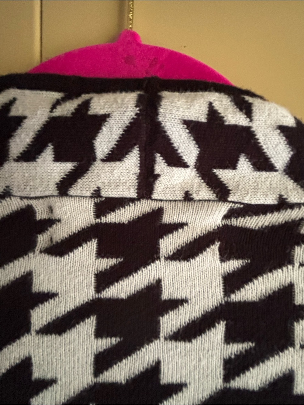 Kasper Black and White Houndstooth Open Cardigan - Picture 5 of 5